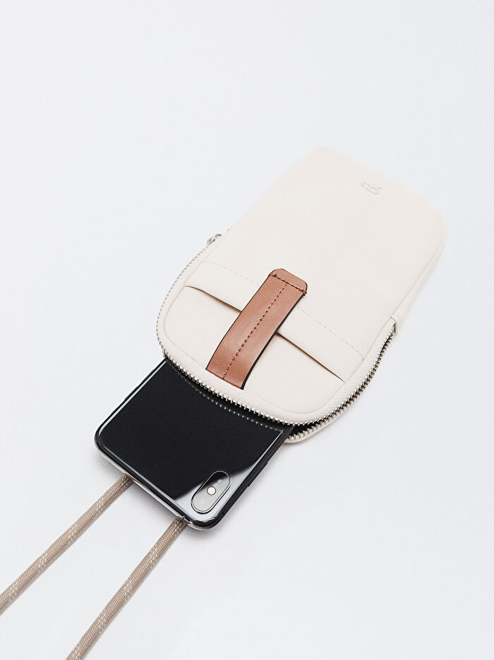 Teknik Kumaş Cep Telefonu Çantası