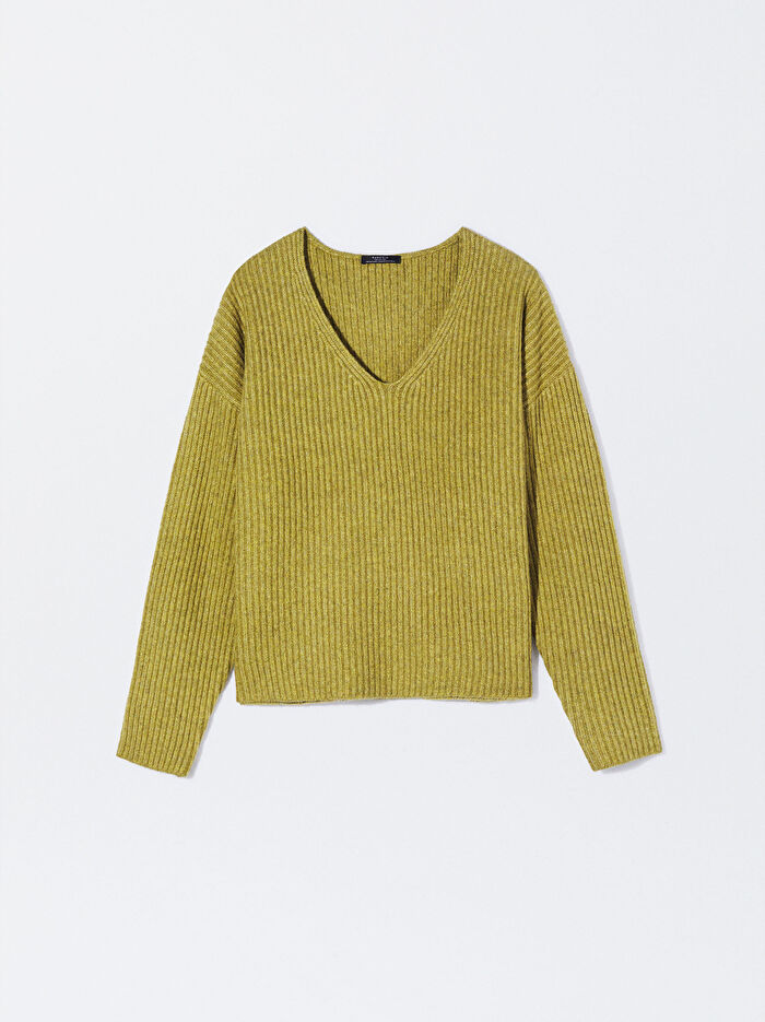 V Yaka Triko Süveter