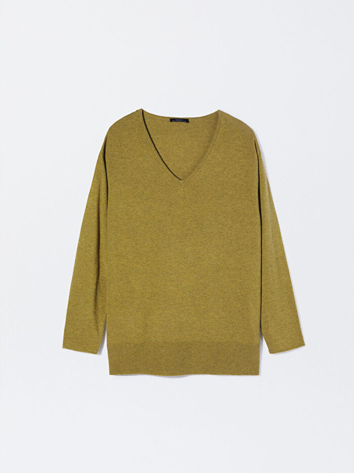 V Yaka Triko Süveter