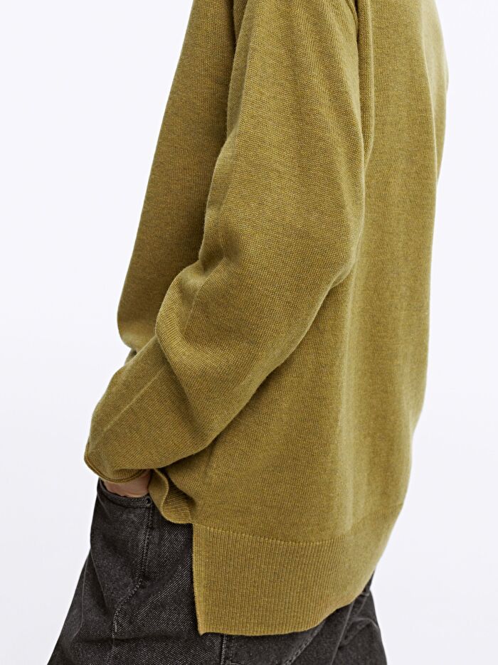 V Yaka Triko Süveter