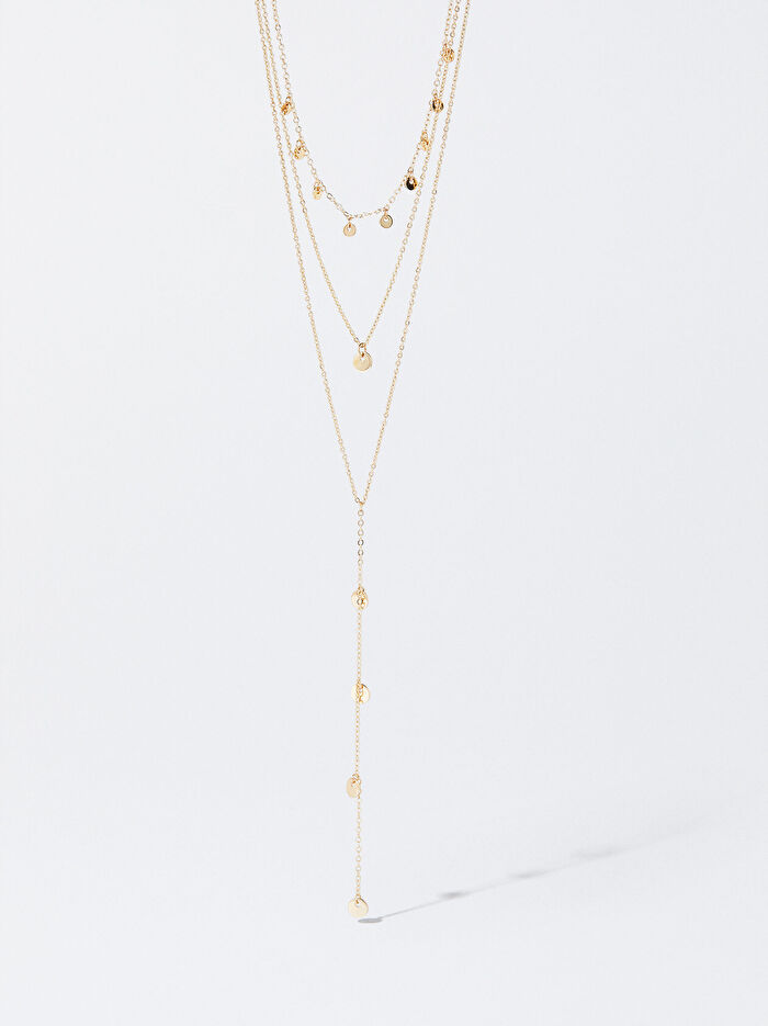 Madalyonlu Gold Kolye