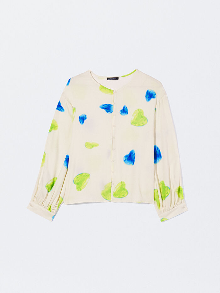 Kalp Desenli Gömlek