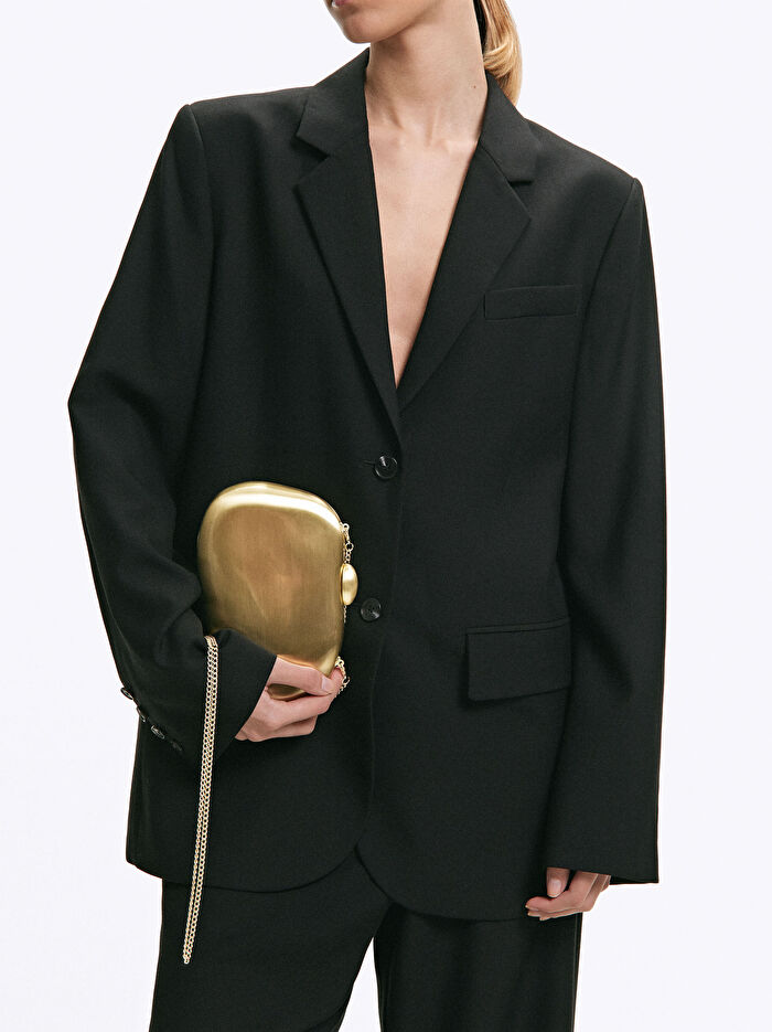 Gold Party Clutch Çanta