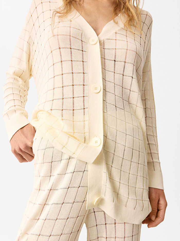 Pointelle Örgü Pantolon