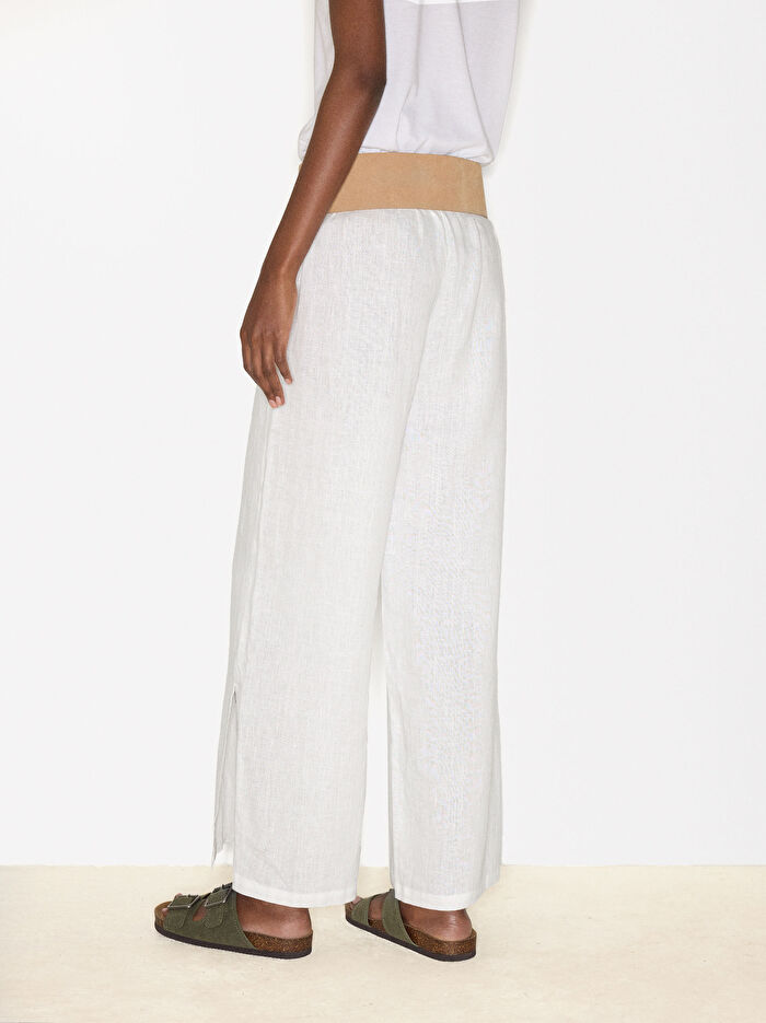 %100 Keten Pantolon