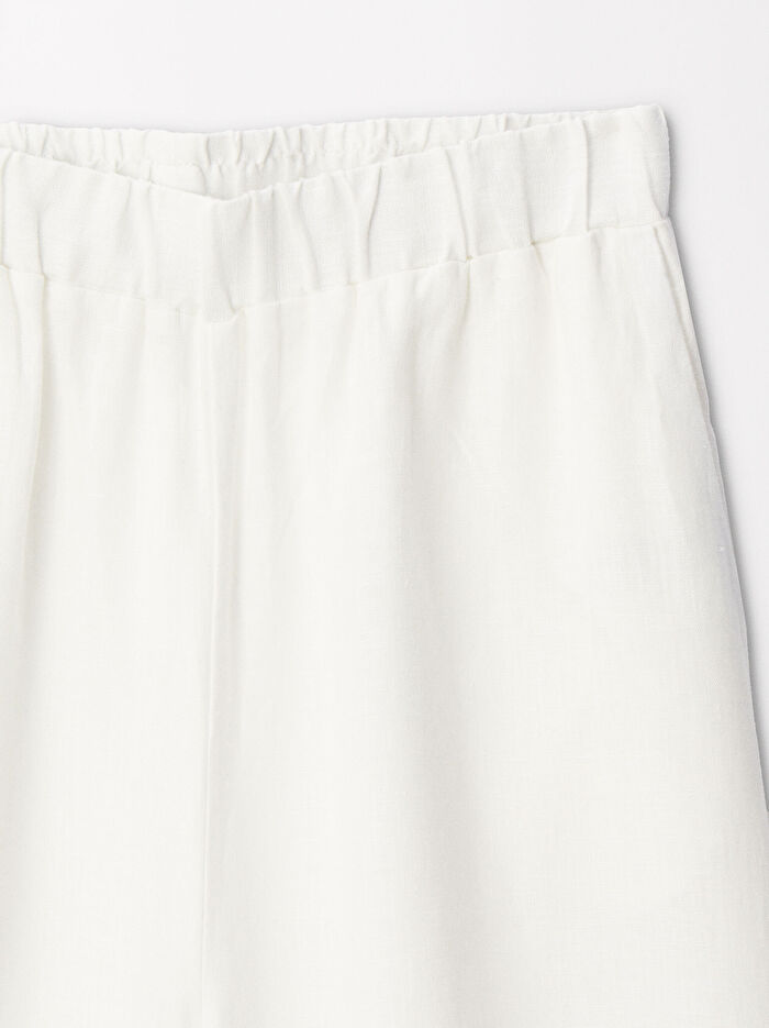 %100 Keten Pantolon