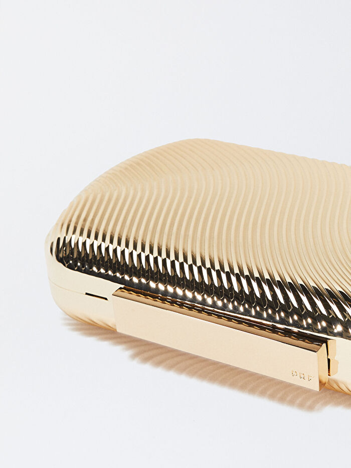 Metalik Party Clutch Çanta