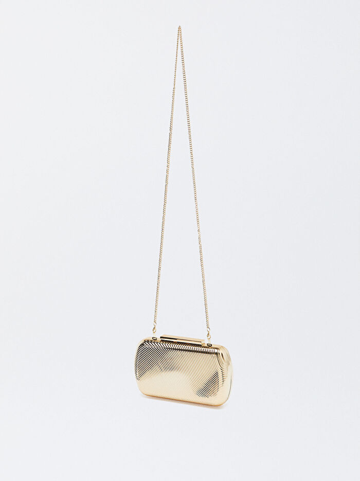 Metalik Party Clutch Çanta