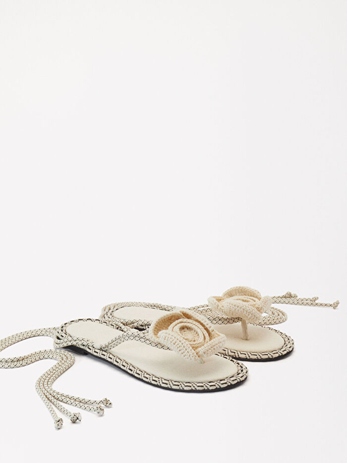 Kroşe Bantlı Sandalet