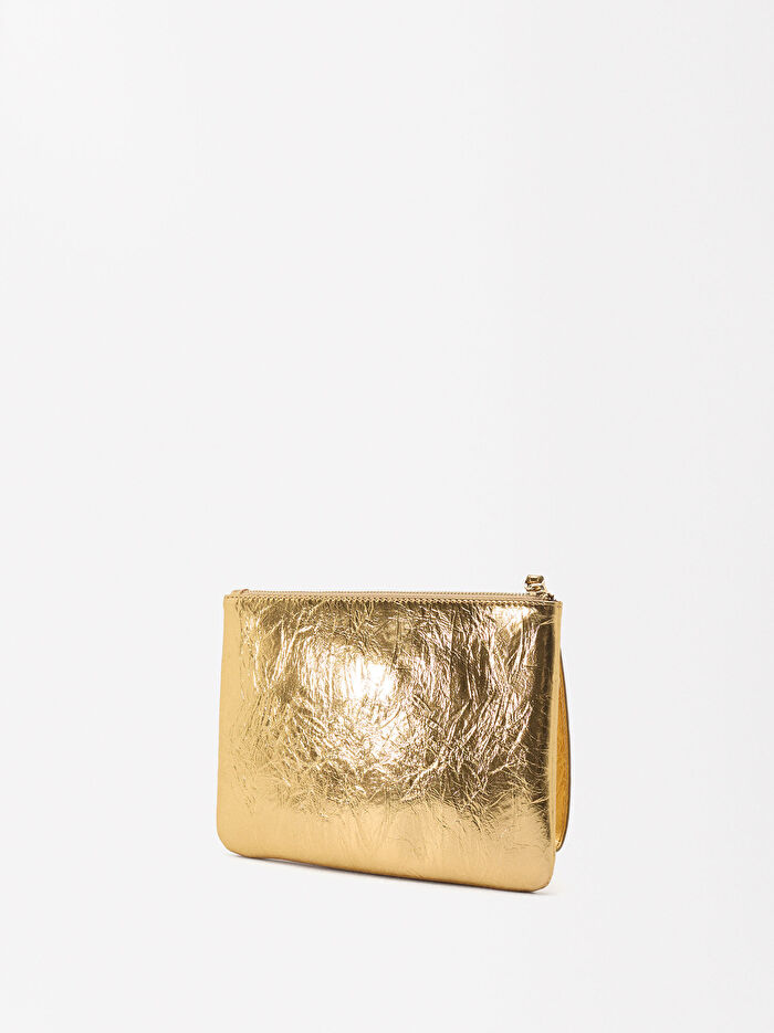 Metalik Party Clutch Çanta