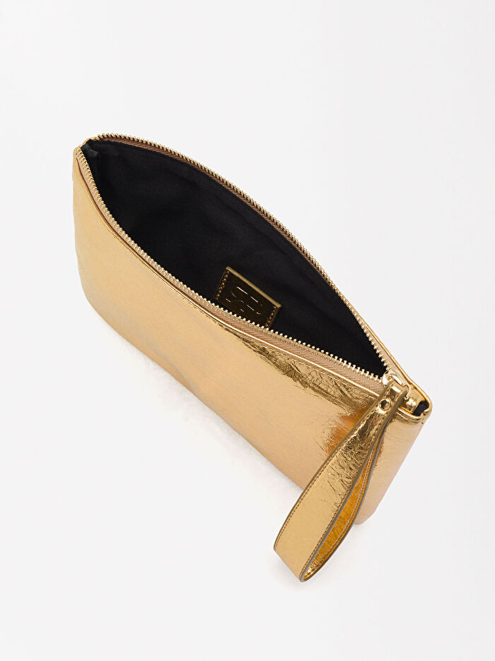 Metalik Party Clutch Çanta
