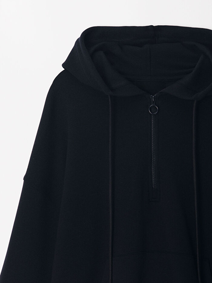 Fermuarlı Kapüşonlu Hoodie