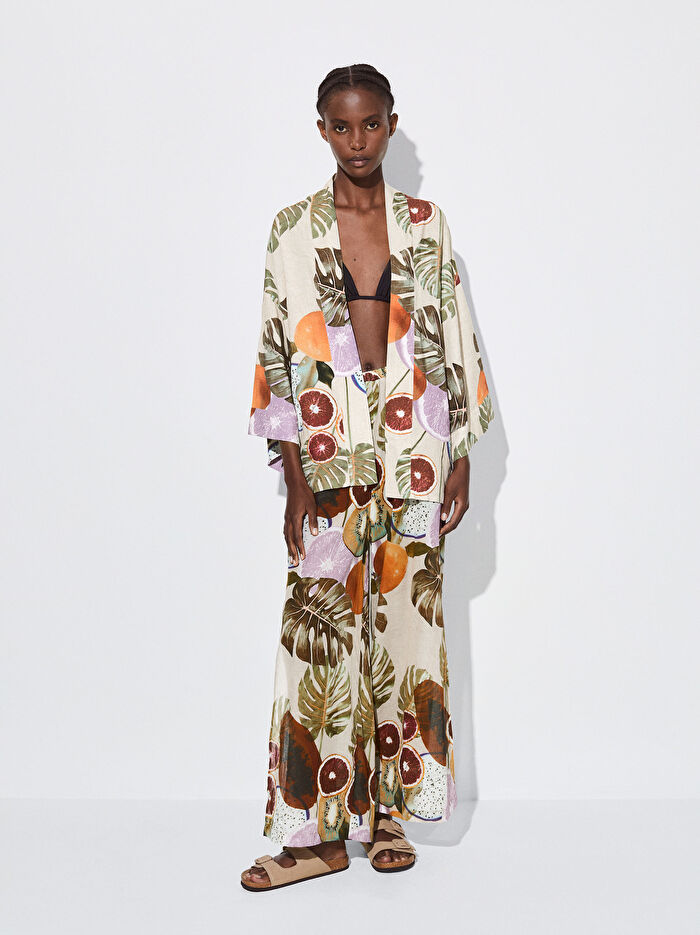 Desenli Kimono