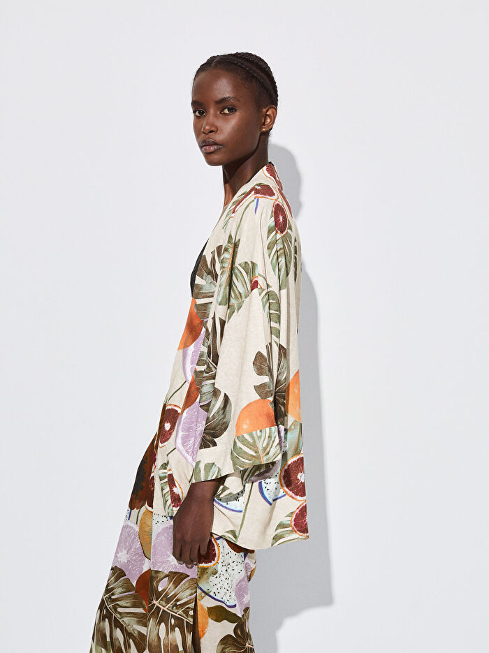 Desenli Kimono