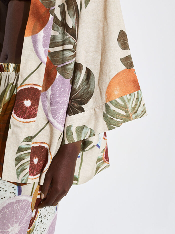 Desenli Kimono