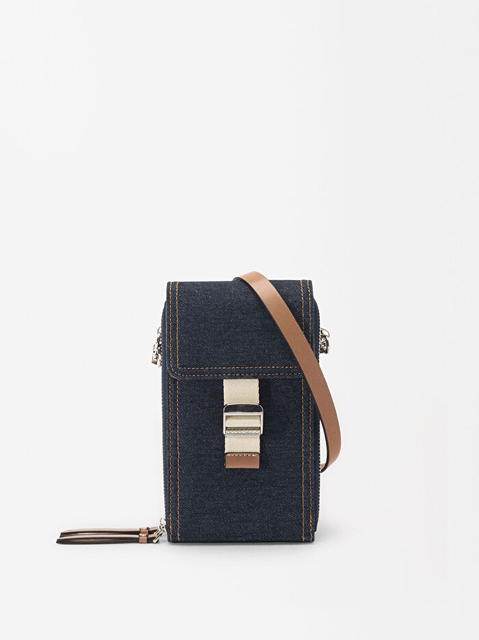 Denim Telefon Çantası