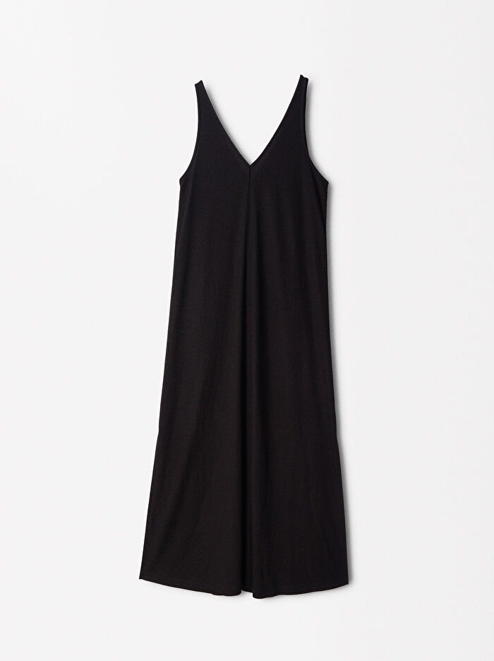 Bol Kesim V-Yaka Elbise