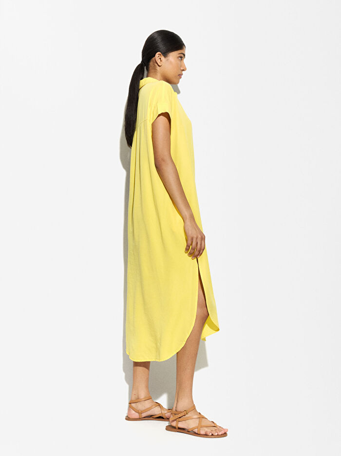 Liyosel Kumaş Gömlek Elbise