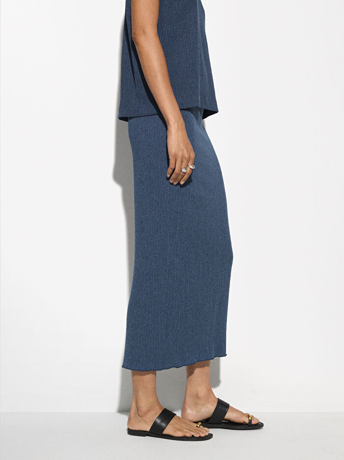 Nervür Detaylı Etek