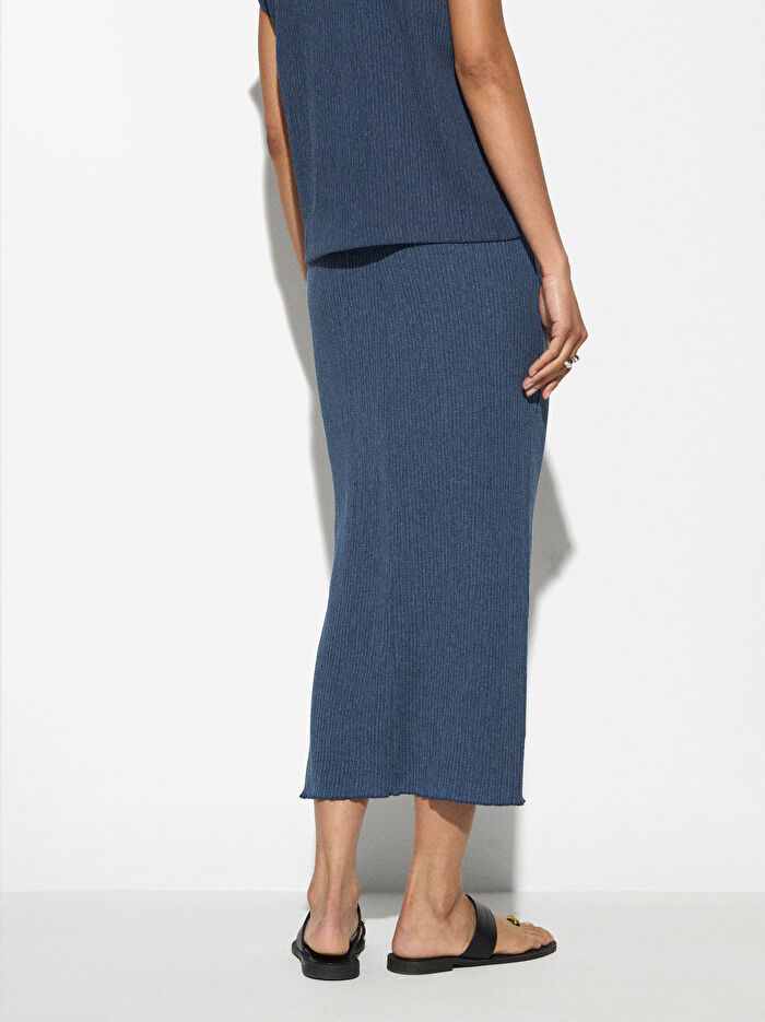 Nervür Detaylı Etek