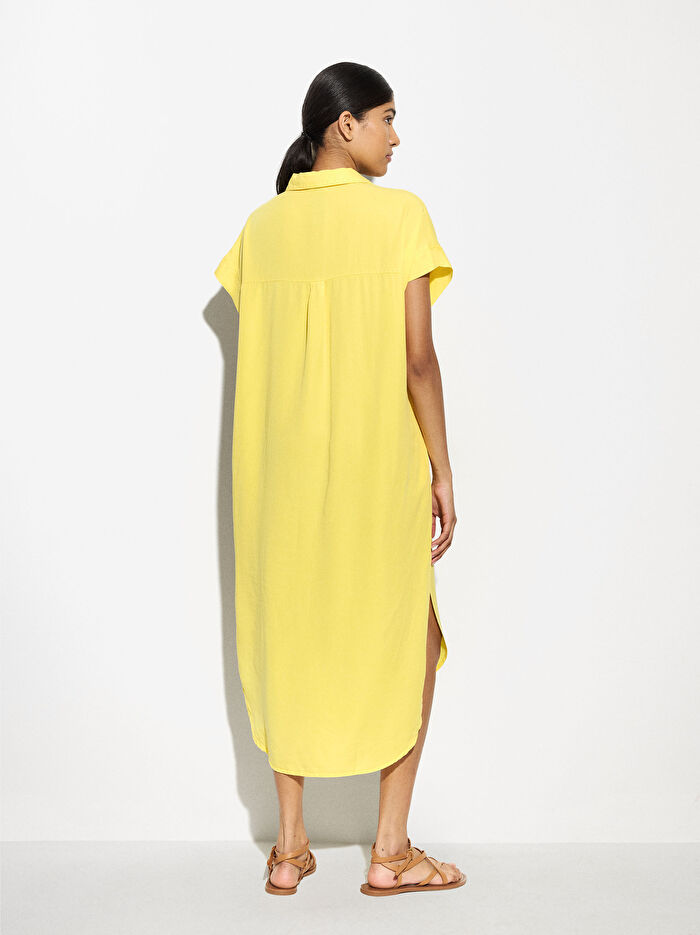 Liyosel Kumaş Gömlek Elbise