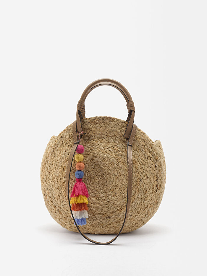 Hasır Efektli Shopper Çanta
