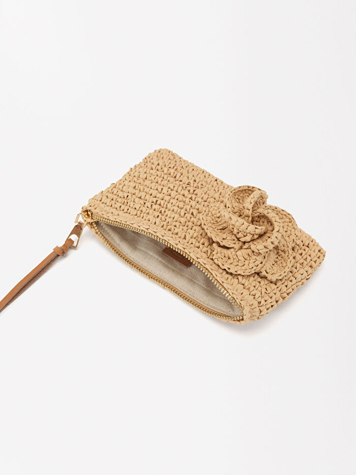 Hasır Efektli Cüzdan