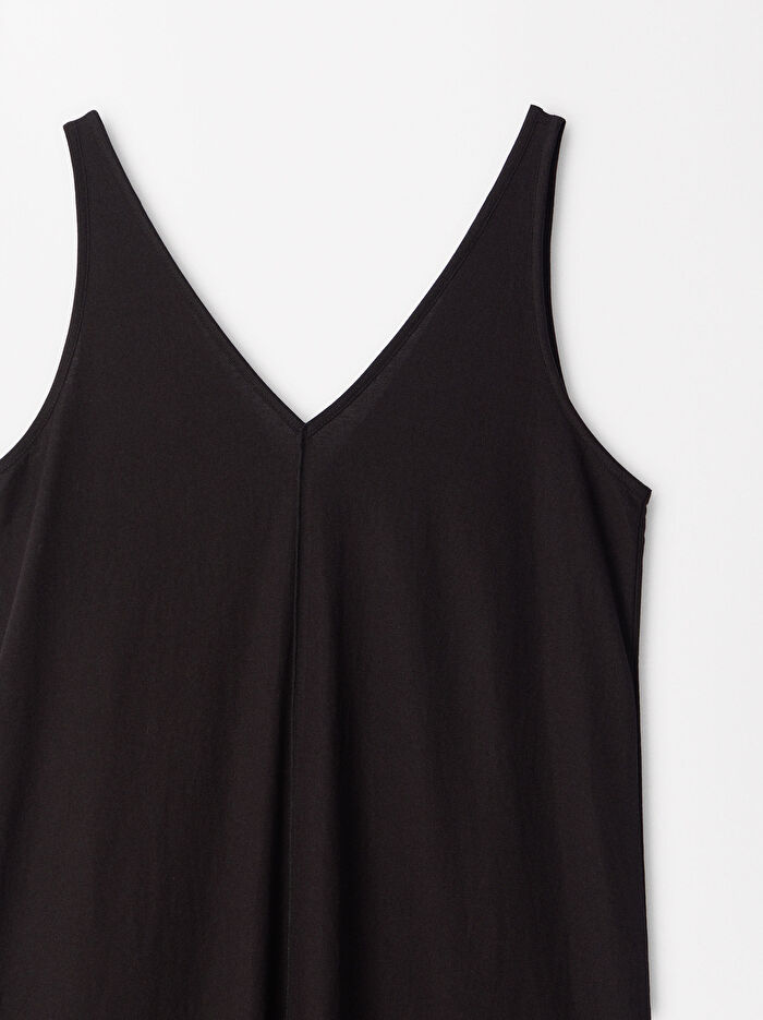 Bol Kesim V-Yaka Elbise