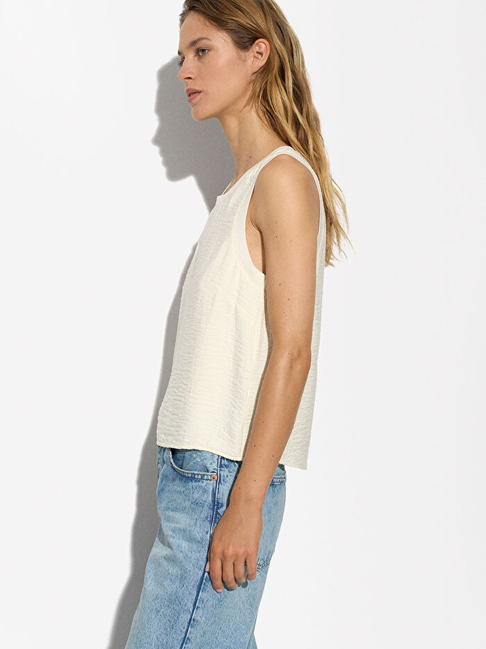 Buruşuk Kumaş Efektli Üst