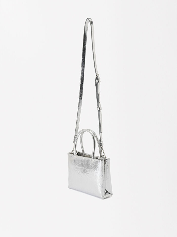Çapraz Askılı Mini Tote Çanta