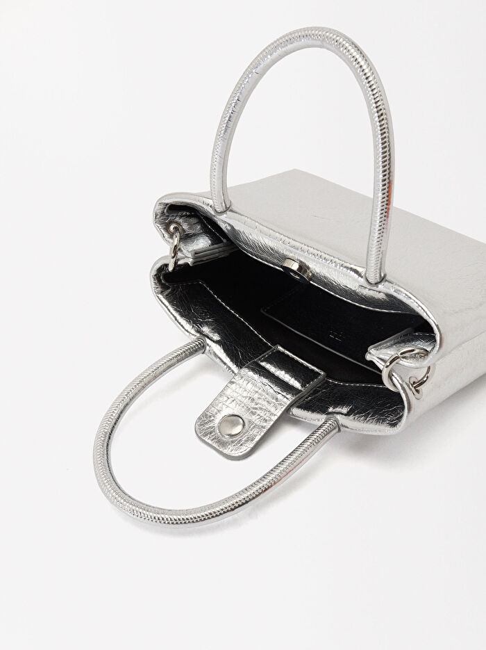 Çapraz Askılı Mini Tote Çanta