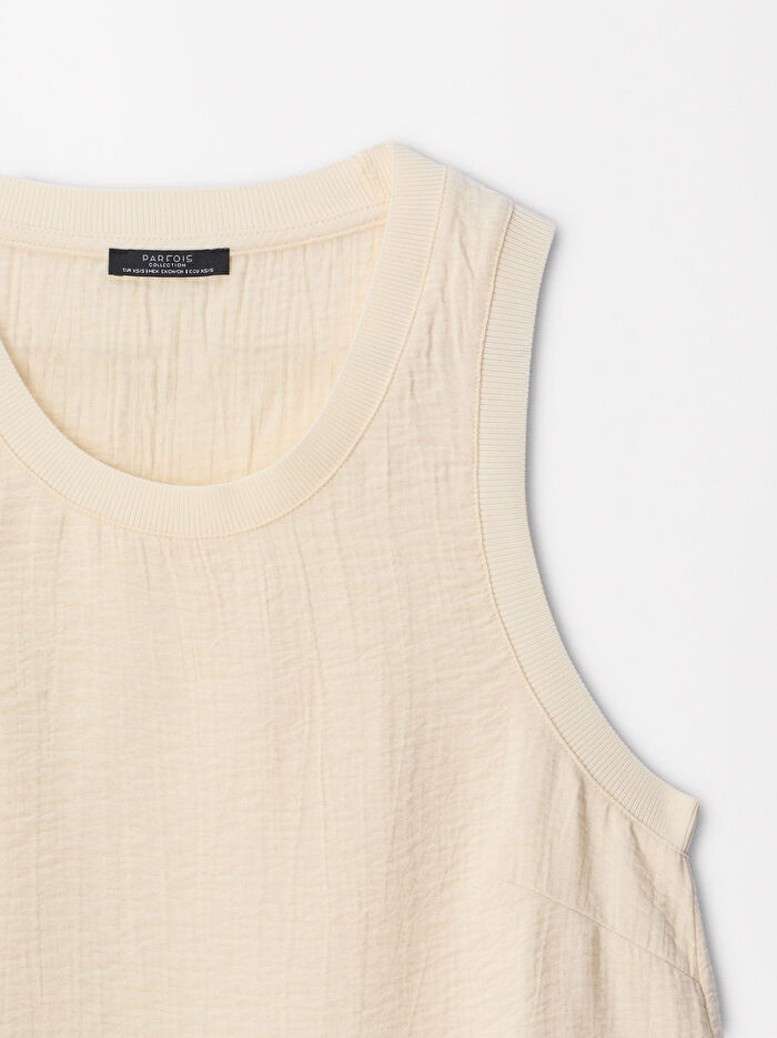 Buruşuk Kumaş Efektli Üst