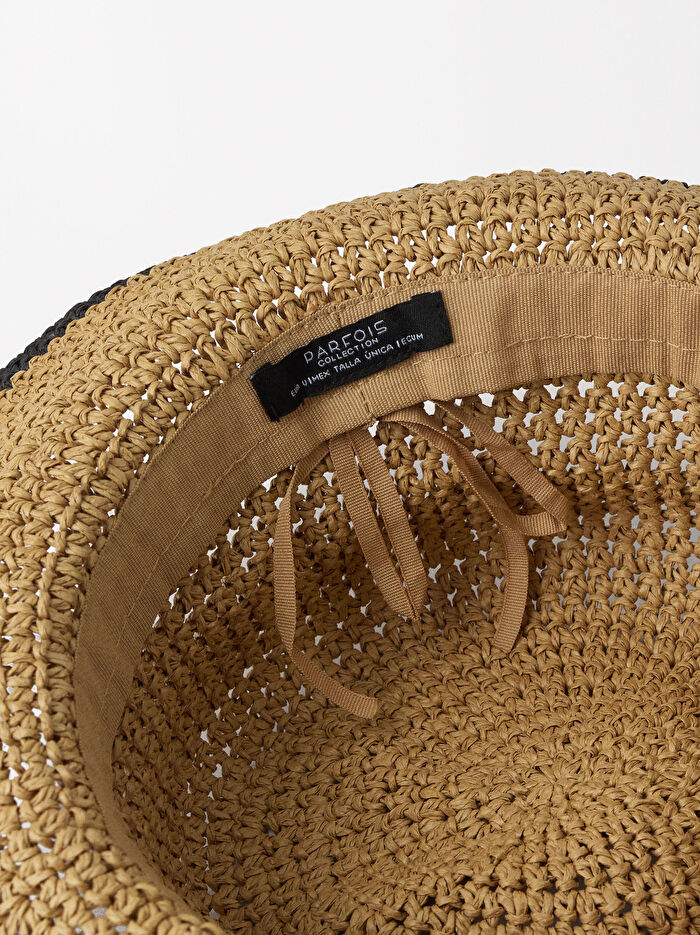 Örgü Detaylı Bucket Şapka