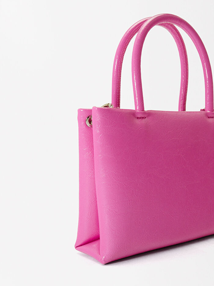 Çapraz Askılı Mini Tote Çanta