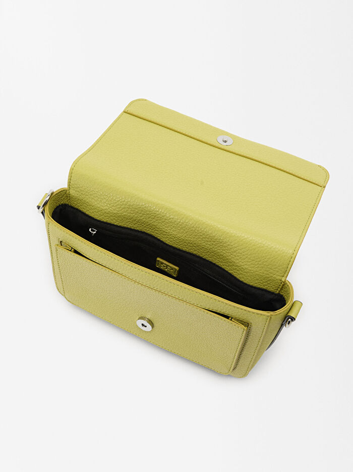 Metalik Renk Kapitone Dikişli Omuz Çantası