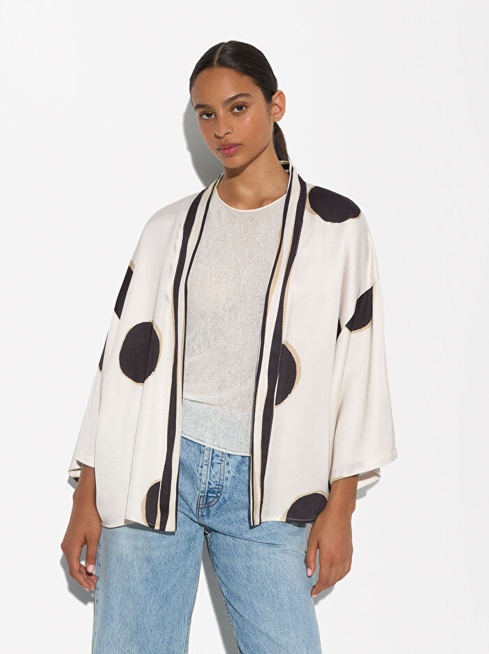 Puantiyeli Kimono