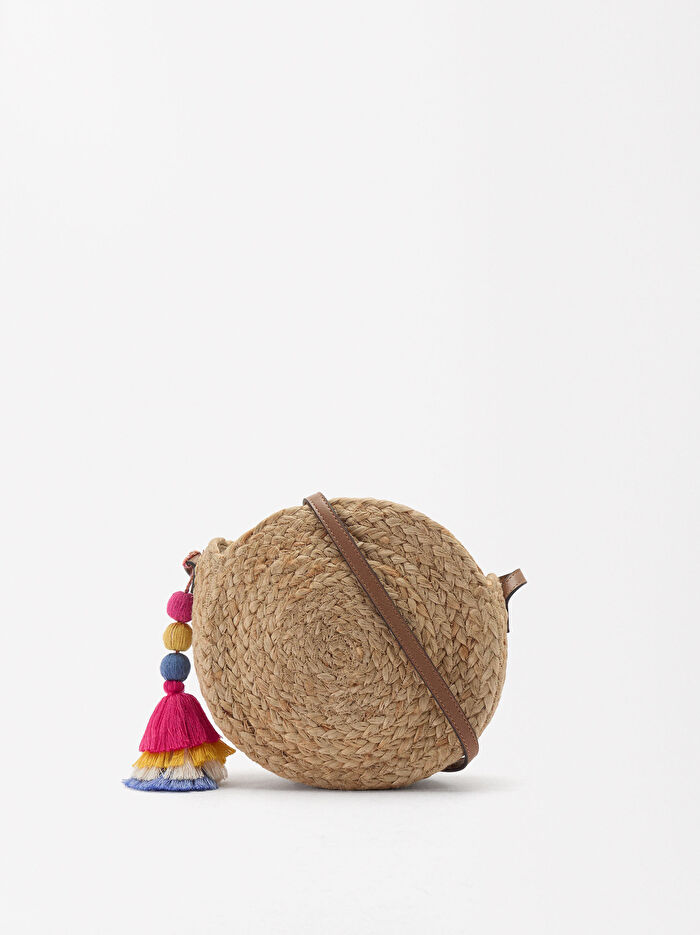 Hasır Efektli Çapraz Askılı Çanta