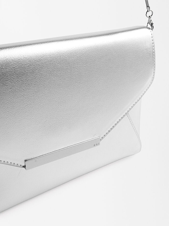 Metalik Party Clutch Çanta