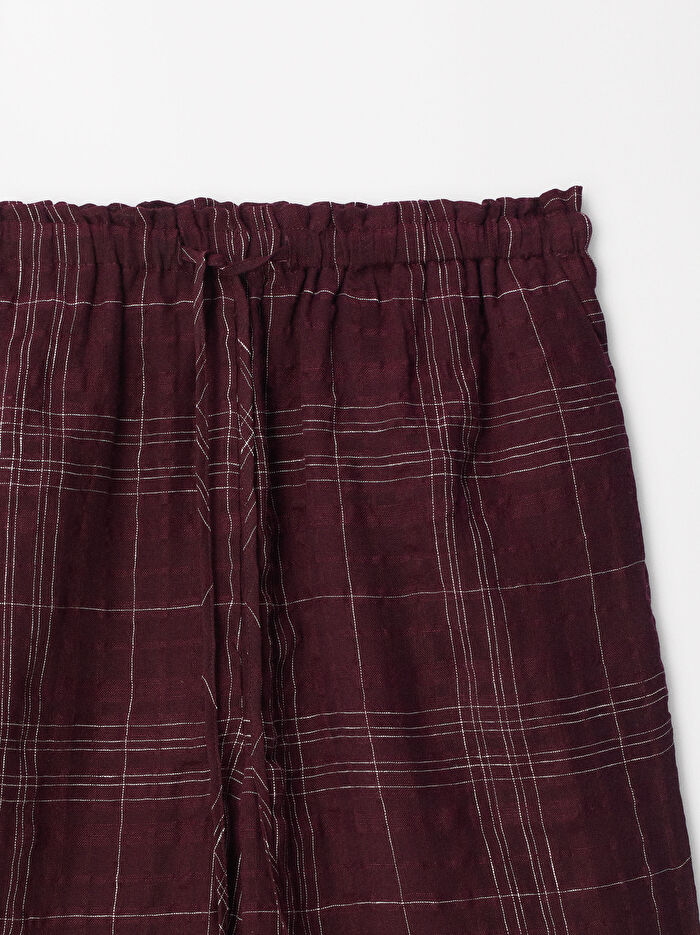 Kareli Keten Pantolon