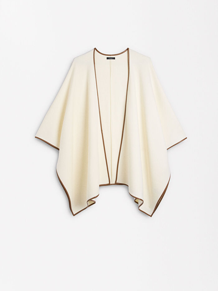 Deri Şeritli Örme Panço