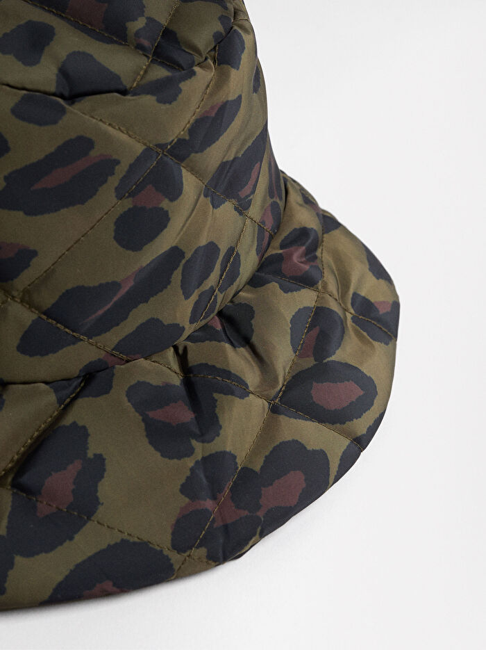 Leopar Desenli Bucket Şapka