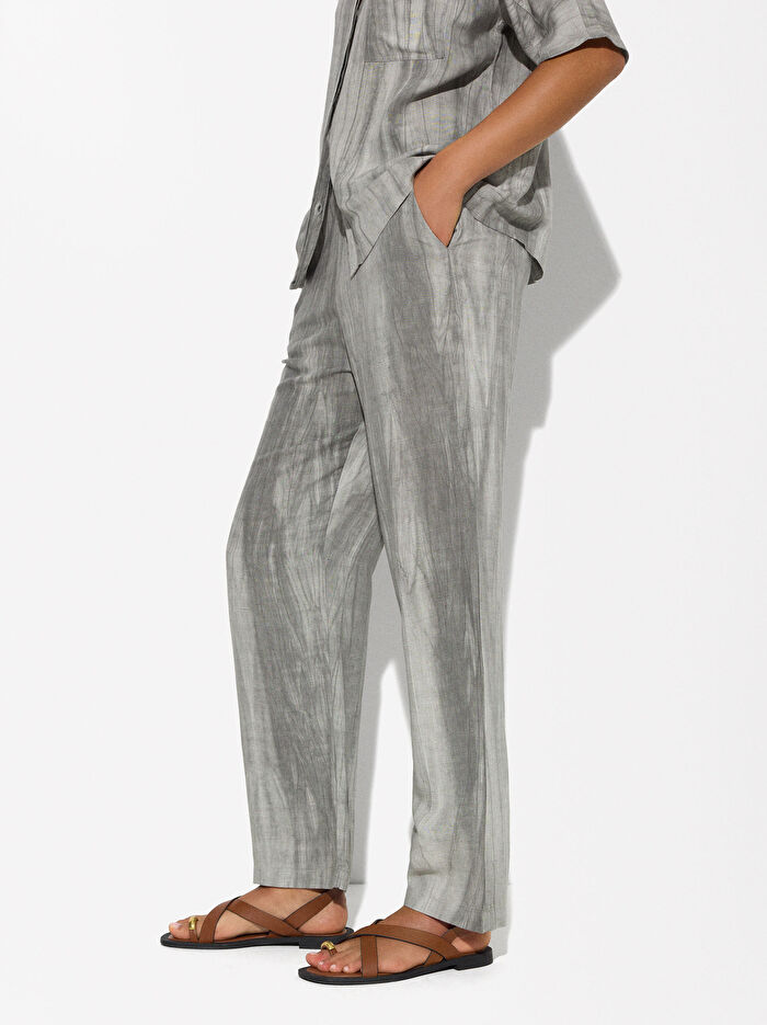 Beli Lastikli Keten Pantolon