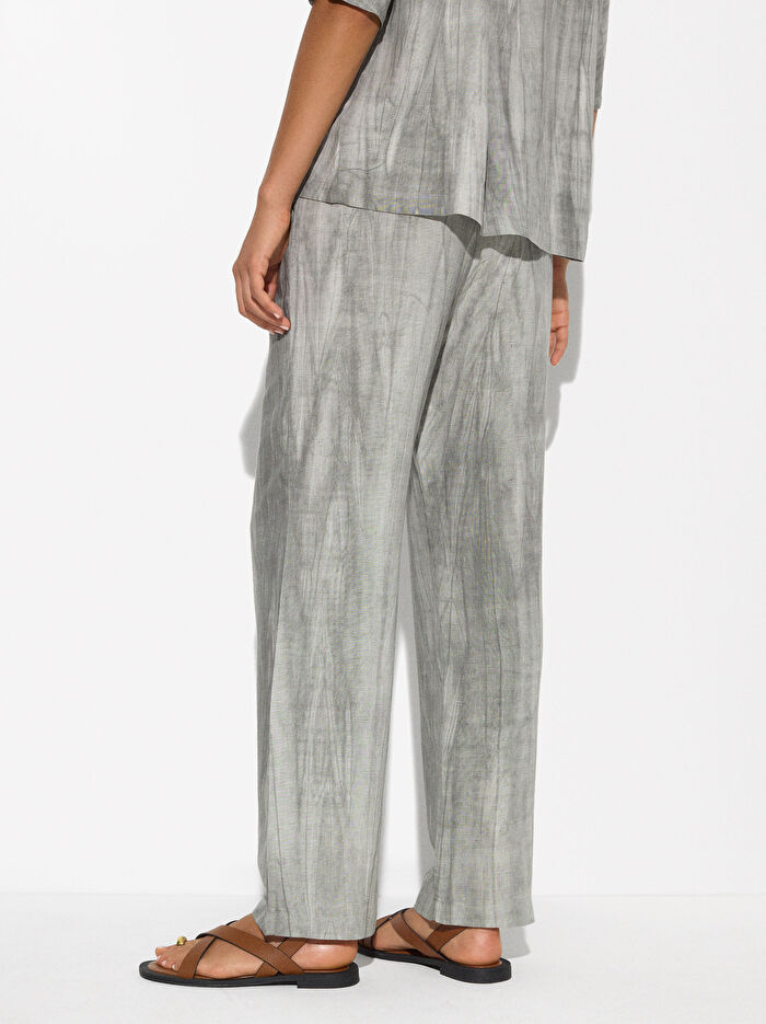 Beli Lastikli Keten Pantolon