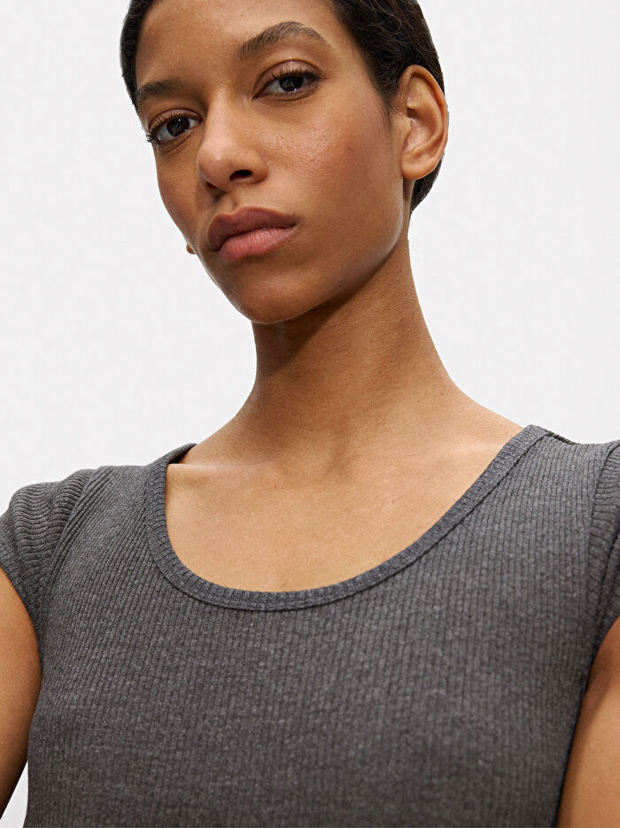 Pamuklu Kumaş Midi Elbise