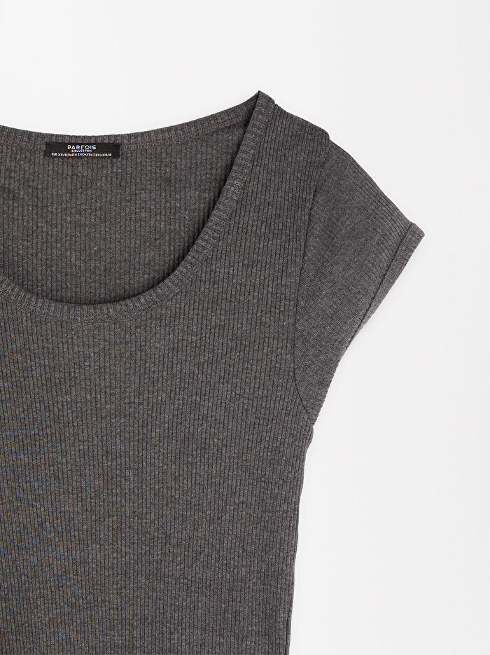 Pamuklu Kumaş Midi Elbise