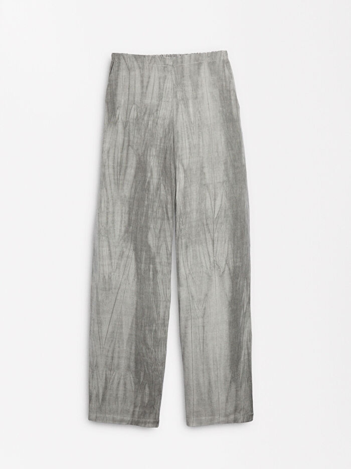 Beli Lastikli Keten Pantolon