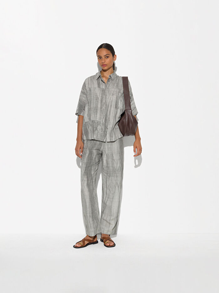 Beli Lastikli Keten Pantolon