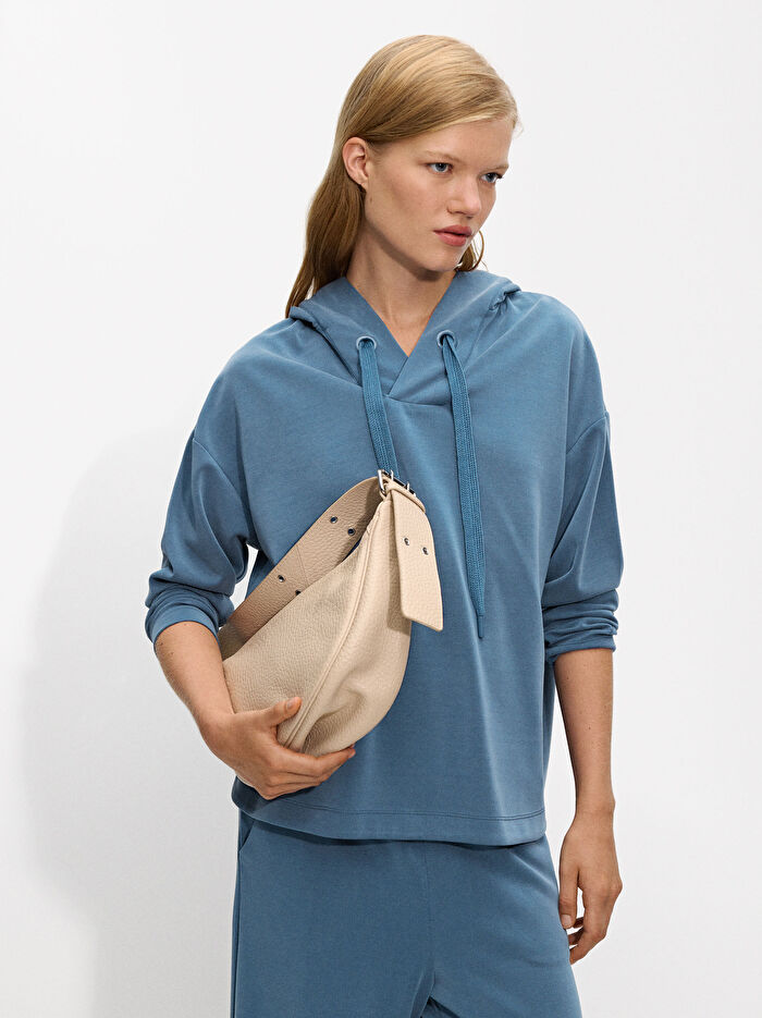 Örme Kapüşonlu Sweatshirt