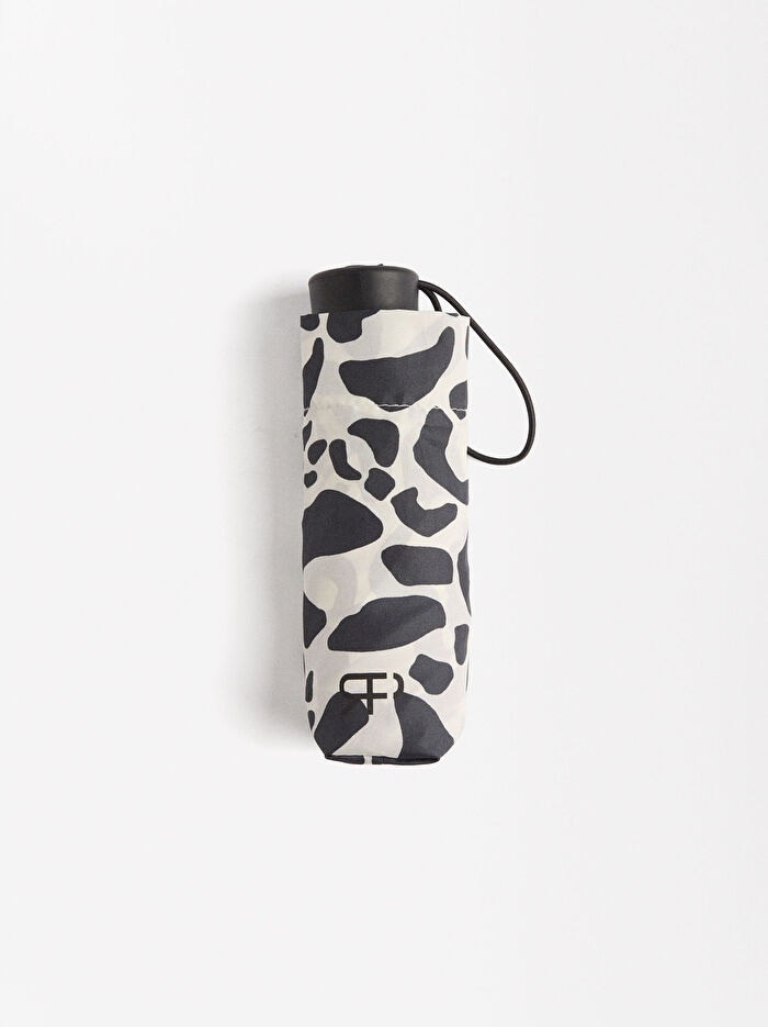 Leopar Desenli Küçük Şemsiye