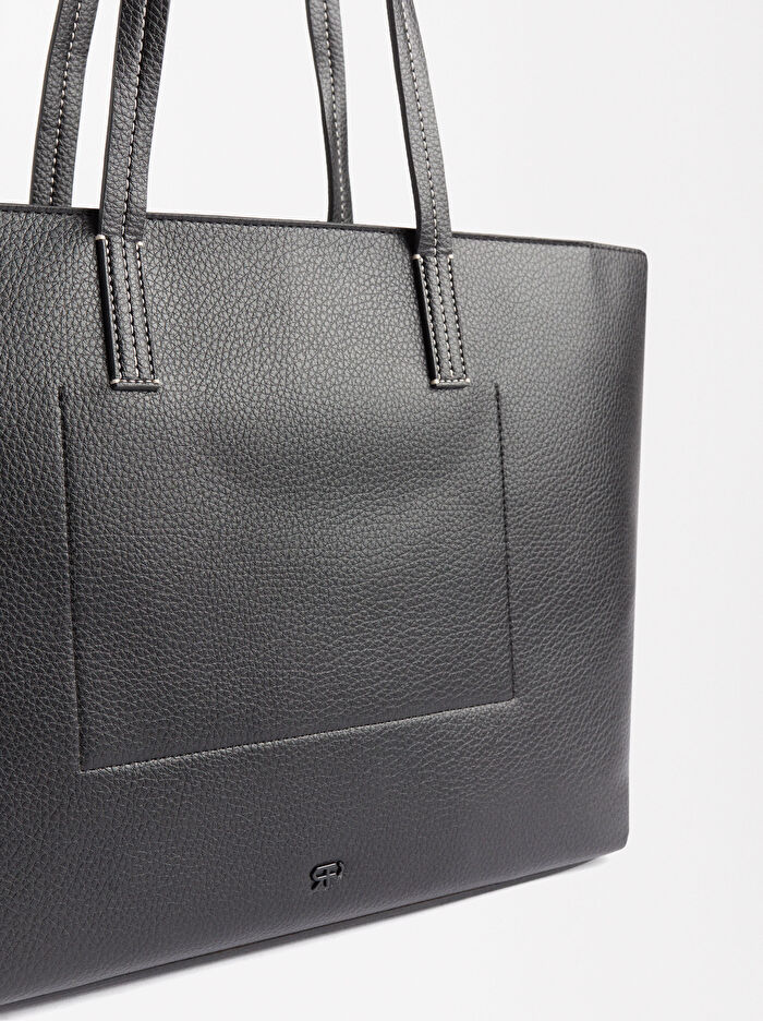 Fermuarlı shopper bag